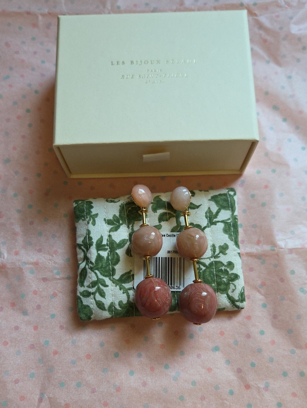 Nwt! Sezane Cecilia Earrings In Old Pink